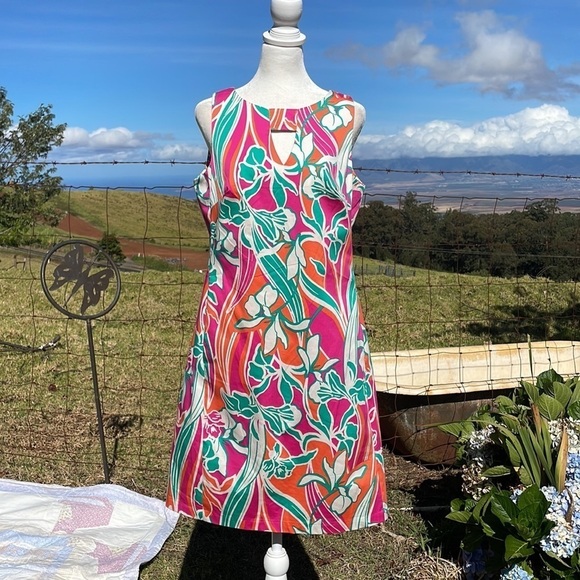 ANNE Klein Colorful Sleeveless Shift Dress 6 - Picture 8 of 10